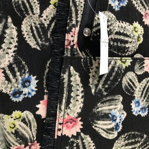 Jessica Simpson Purse Tote Rio Cactus Canvas Handbag Magnetic Closure NWT - Picture 3 of 5